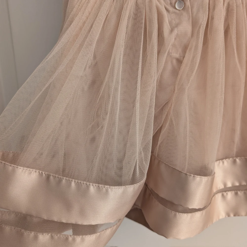 Speechless Champagne Layered Kids Dress with Bow Size 4